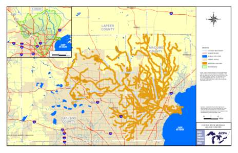 Clinton River AOC Boundary Map