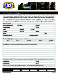 ACS Membership Application[removed]National ABN[removed]