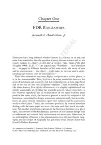 Chapter One  FDR BIOGRAPHIES TE