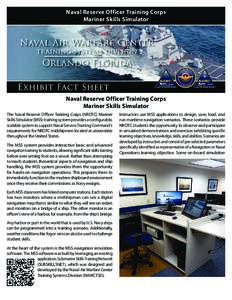 Naval Reserve Officer Training Corps Mariner Skills Simulator Naval Reserve Officer Training Corps Mariner Skills Simulator The Naval Reserve Officer Training Corps (NROTC) Mariner