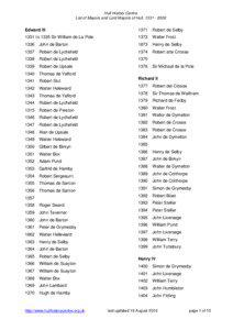 Hull History Centre List of Mayors and Lord Mayors of Hull, [removed]