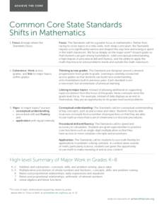 Common Core State Standards Initiative / Math wars / National Council of Teachers of Mathematics / Education / Education reform / Mathematics education