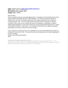 From: Cameron, Mary M. [mailto:[removed]] Sent: Monday, June 16, 2014 9:46 AM To: Benefield, Ryan; Carpenter, Ellen Subject: Reg 6 - NPDES  Ryan and Ellen,
