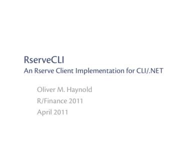 Microsoft PowerPoint - RserveCLI.pptx