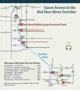 Kneehill County /  Alberta / Red Deer River / Saskatchewan River / Bleriot Ferry / Drumheller / Dry Island Buffalo Jump Provincial Park / Buffalo jump / Dinosaur Provincial Park / Dinosaur Trail / Starland County /  Alberta / Geography of Canada / Alberta