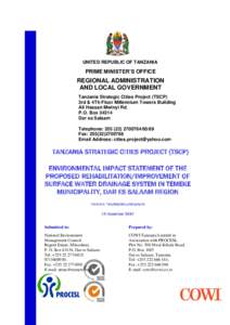 Dar es Salaam Region / Keko / Temeke / Dar es Salaam / Environmental impact assessment / Azimio / Chamazi / Wards of Tanzania / Geography of Tanzania / Geography of Africa