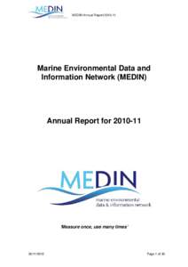 MDIP Phase1 Report – “Defining the UK Framework for Marine Data and Information” or