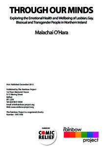 First Published December 2013 Published by The Rainbow Project 1st Floor Memorial House 9-13 Waring Street Belfast BT1 2DX