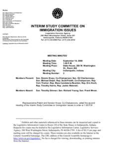 Members Sen. Dennis Kruse, Co-Chairperson Sen. Ed Charbonneau Sen. Michael Delph Sen. Timothy Skinner Sen. Richard Young