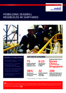 REMOTE SITES  MOBILIZING SEADRILL NEWBUILDS IN SHIPYARDS  SEADRILL’S CHALLENGES