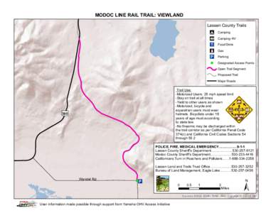 MODOC LINE RAIL TRAIL: VIEWLAND Lassen County Trails n p q