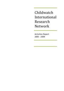 Childwatch International Research Network Activities Report