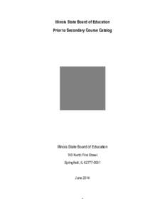 Prior-to-Secondary School Course Catalog (K-8)