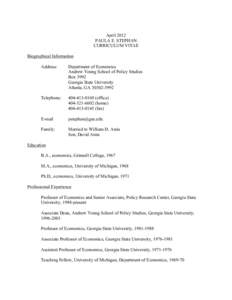 Richard B. Freeman / Board on Science /  Technology /  and Economic Policy / Mary Frank Fox / Alfred P. Sloan Foundation / Boston College / David B. Audretsch