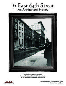 52 East 64th Street An Architectural History Written by Francis Morrone  American Architectural Historian & Acclaimed Author