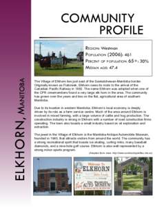 COMMUNITY PROFILE ELKHORN , Manitoba