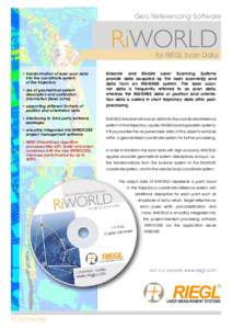 Geo Referencing Software  RiWORLD for RIEGL Scan Data  ••transformation of laser scan data