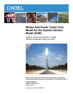 Molten Salt Power Tower Cost Model for the System Advisor Model (SAM)