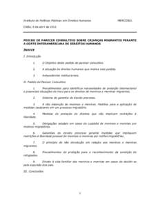 Instituto de Políticas Públicas em Direitos Humanos  MERCOSUL CABA, 6 de abril de 2011