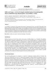 Stalk-eyed wasps—review of a largely unnoticed group of morphologically bizarre chalcidoid wasps (Hymenoptera: Eurytomidae: Axima)