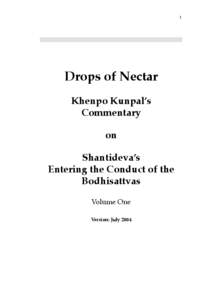 I  Drops of Nectar Khenpo Kunpal’s Commentary on