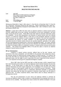 Vortices / Wind / Radius of maximum wind / Eye / Tropical cyclone / Hurricane Weather Research and Forecasting model / Radius of outermost closed isobar / HURDAT / Meteorology / Atmospheric sciences / Fluid dynamics