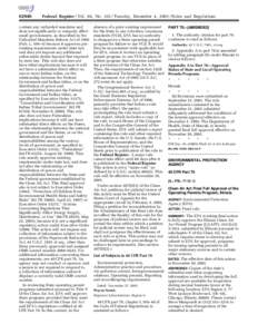 United States Environmental Protection Agency / Air pollution in the United States / Title 40 of the Code of Federal Regulations / Clean Air Act / Illinois Environmental Protection Agency / Regulation of ship pollution in the United States / Regulation of greenhouse gases under the Clean Air Act / Environment of the United States / Environment / United States