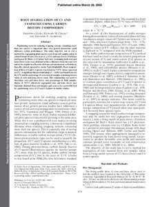 Published online March 28, 2005  is measured by mass spectrometry. The standard is a fossil carbonate deposit, which has a 13C/12C ratio ofROOT SEGREGATION OF C3 AND