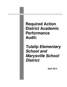 Required Action District Academic Performance Audit Tulalip