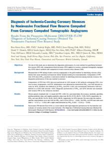 Diagnosis of Ischemia-Causing Coronary Stenoses by Noninvasive Fractional Flow Reserve Computed From Coronary Computed Tomographic Angiograms