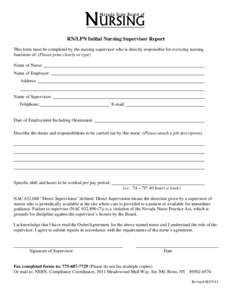 Microsoft Word - Initial Supervisor Report RN LPN