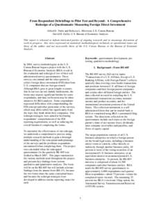 Improving the Effectiveness of Interviewer Administered surveys, through Refusal Avoidance Training