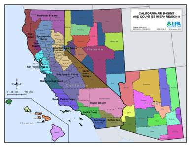 Map of California Air Basins, EPA Region 9 AIR