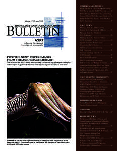 Volume[removed]June[removed]BULLETIN LIMNOLOGY AND OCEANOGRAPHY  Advancing the science of