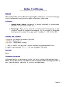 Cardiac arrest / Cardiac dysrhythmia