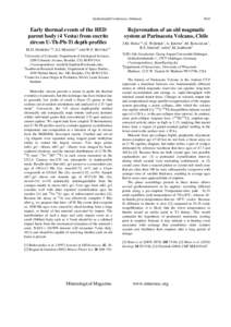 Goldschmidt Conference Abstracts  Early thermal events of the HED parent body (4 Vesta) from eucrite zircon U-Th-Pb-Ti depth profiles