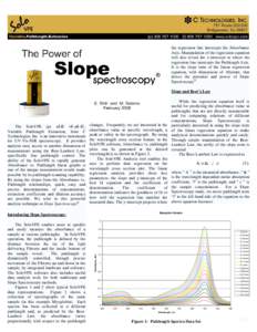 Microsoft Word - The Power of Slope Spectroscopy Feb-08.doc
