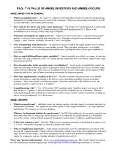 Finance / Venture capital / Angel investor / Angel Capital Association / Investor / Angel / Bill Payne / Oregon Entrepreneurs Network / Investment / Financial economics / Private equity