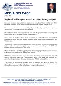Botany Bay / Sydney Airport / Tony Windsor / Windsor /  Ontario / Inverell / States and territories of Australia / New South Wales / Members of the Australian House of Representatives