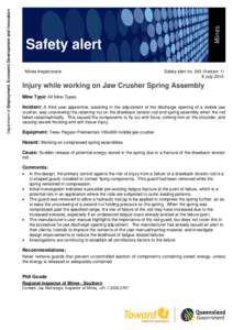 Microsoft Word - Safety alert 243 Jaw Crusher Spring Assembly.doc