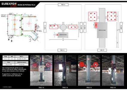 FICHE DE POTEAU R.I.A  FACE 15 R.I.A MOBILE R 2.40H