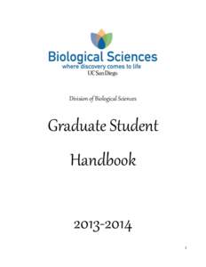 Division of Biological Sciences  Graduate Student Handbook