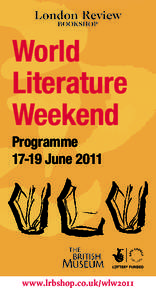 World Literature Weekend Programme[removed]June 2011