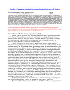 Southern Campaign American Revolution Pension Statements & Rosters Pension application of James Morrison S2869 Transcribed by Will Graves f40VA[removed]