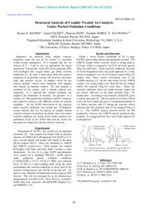 Photon Factory Activity Report 2009 #27 Part BSurface and Interface NW10A/2006G362  Structural Analysis of Cyanide Treated Au Catalysts