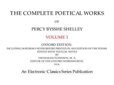 THE COMPLETE POETICAL WORKS OF