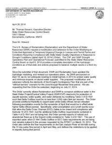 STATE OF CALIFORNIA- CALIFORNIA NATURAL RESOURCES AGENCY  EDMUND G. BROWN JR., Governor DEPARTMENT OF WATER RESOURCES 1416 NINTH STREET.