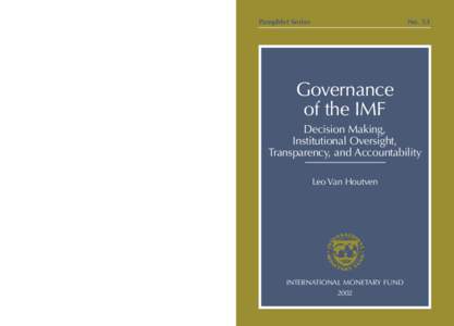 Pamphlet NoGovernance of the IMF