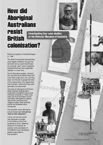 How did Aboriginal Australians resist British colonisation?