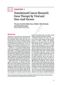 1  Chapter 1 Translational Cancer Research: Gene Therapy by Viral and